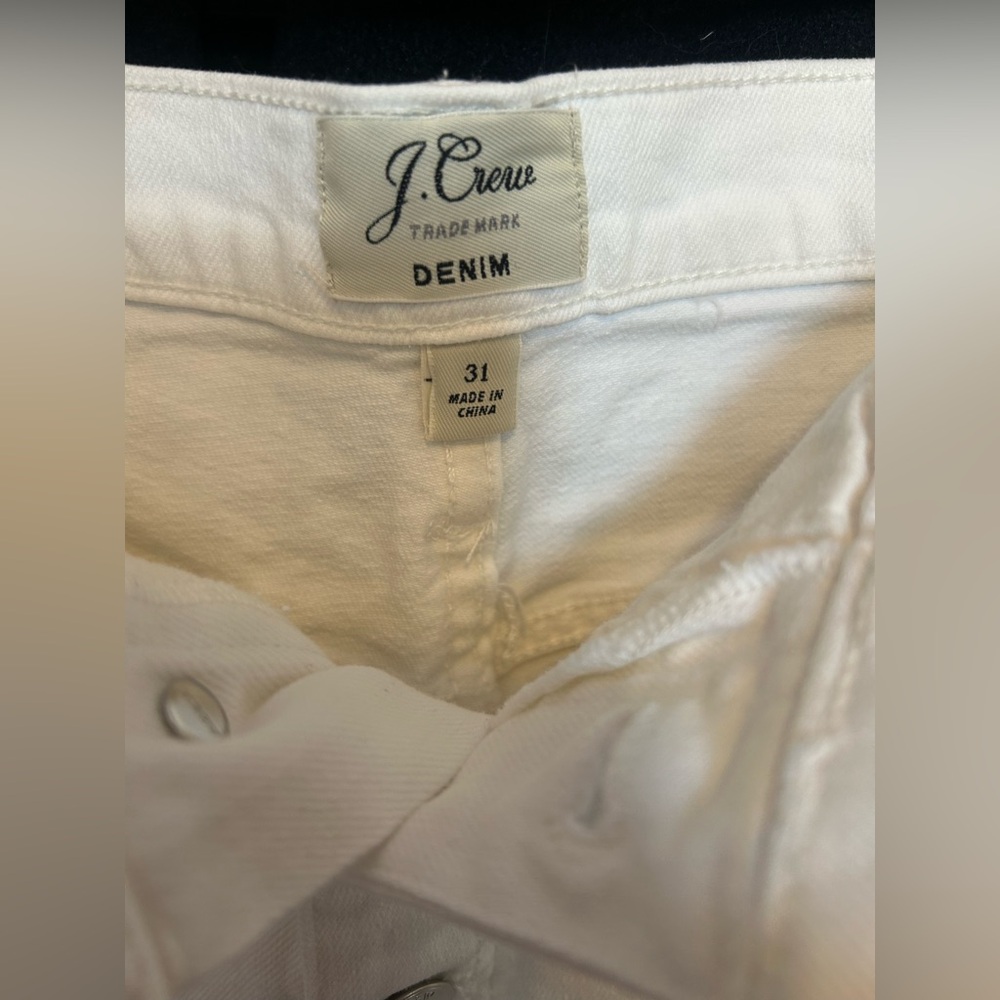 J. Crew Classic White Denim Pants